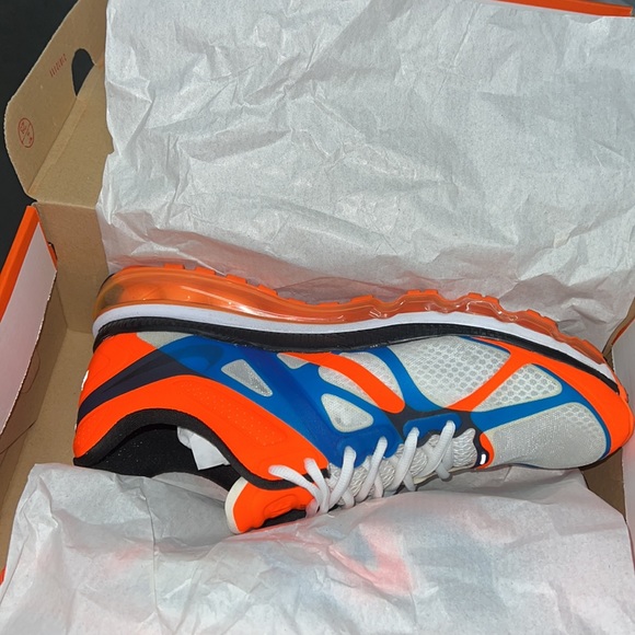 Nike Air Max+ 2012 White/Black-Mango-Bright Blue men’s size 11.5 New with Box - Picture 13 of 13